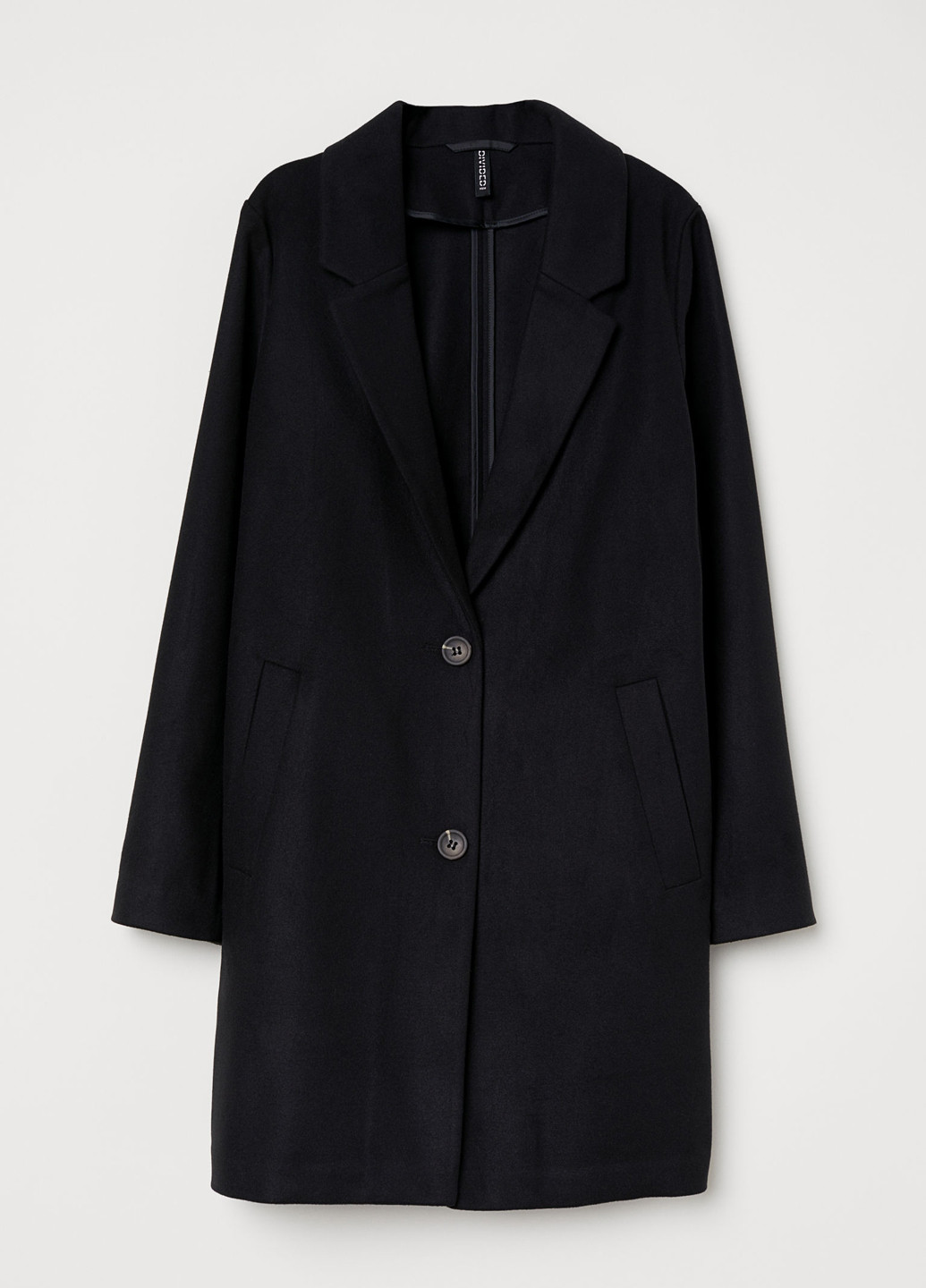 Черное демисезонное Пальто H&M