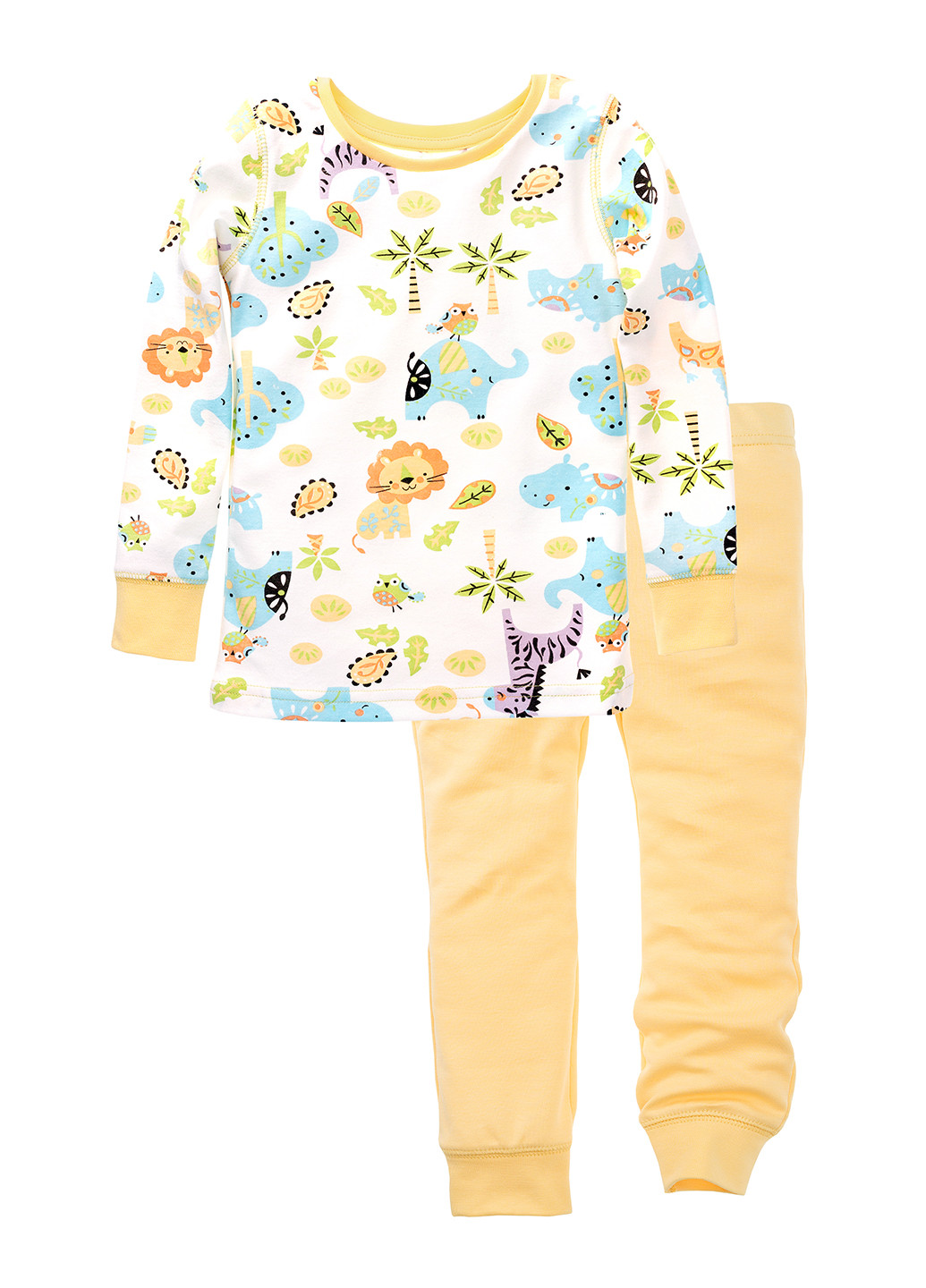 Желтая всесезон пижама (логслив, брюки) Newborn