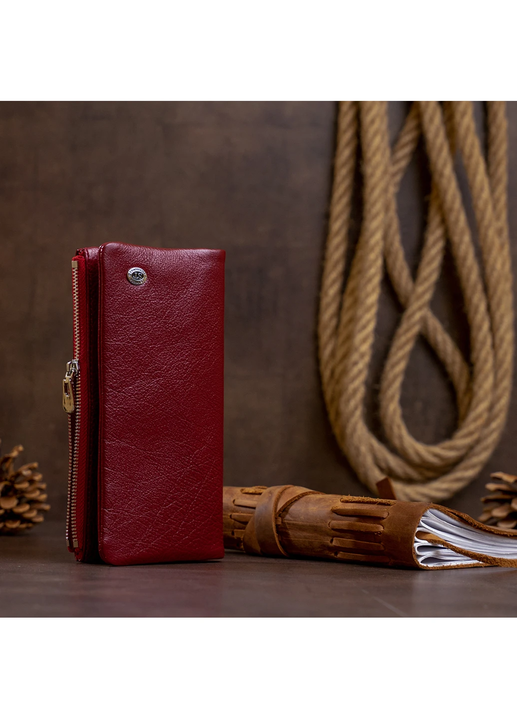 Жіночий шкіряний гаманець 18,5х9х1,5 см st leather (252131497)