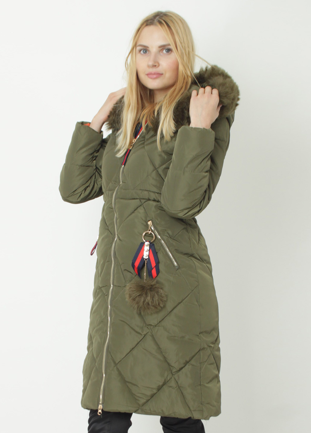 Оливковая (хаки) зимняя куртка Issat