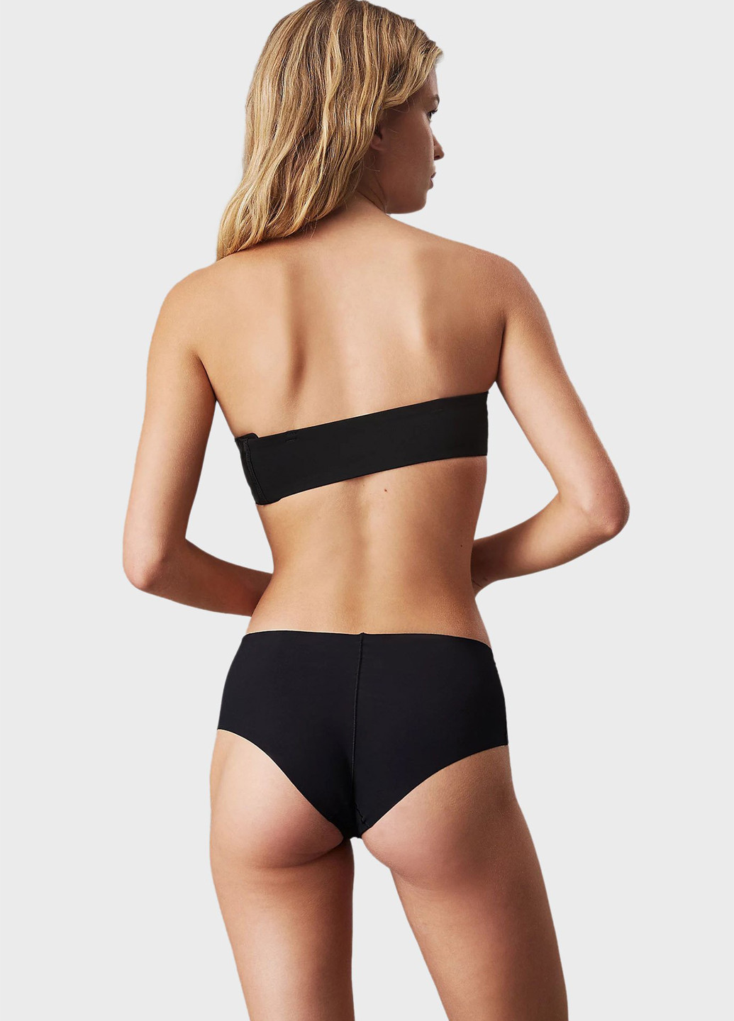 Чёрный балконет бюстгальтер Calvin Klein с косточками полиамид