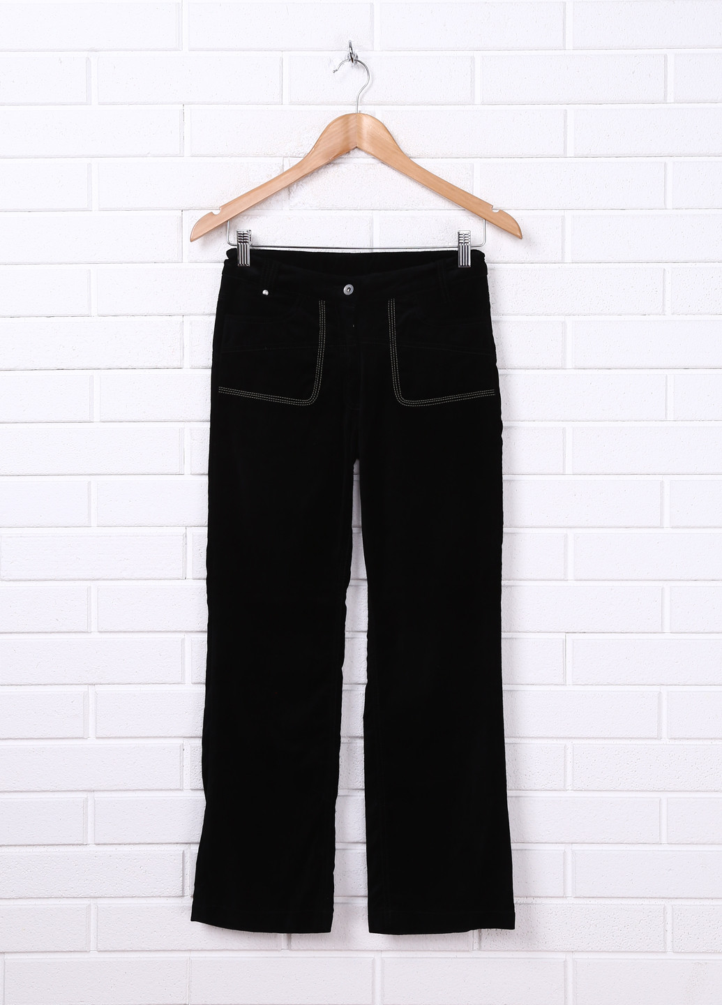 Черные кэжуал демисезонные прямые брюки Motion Wear