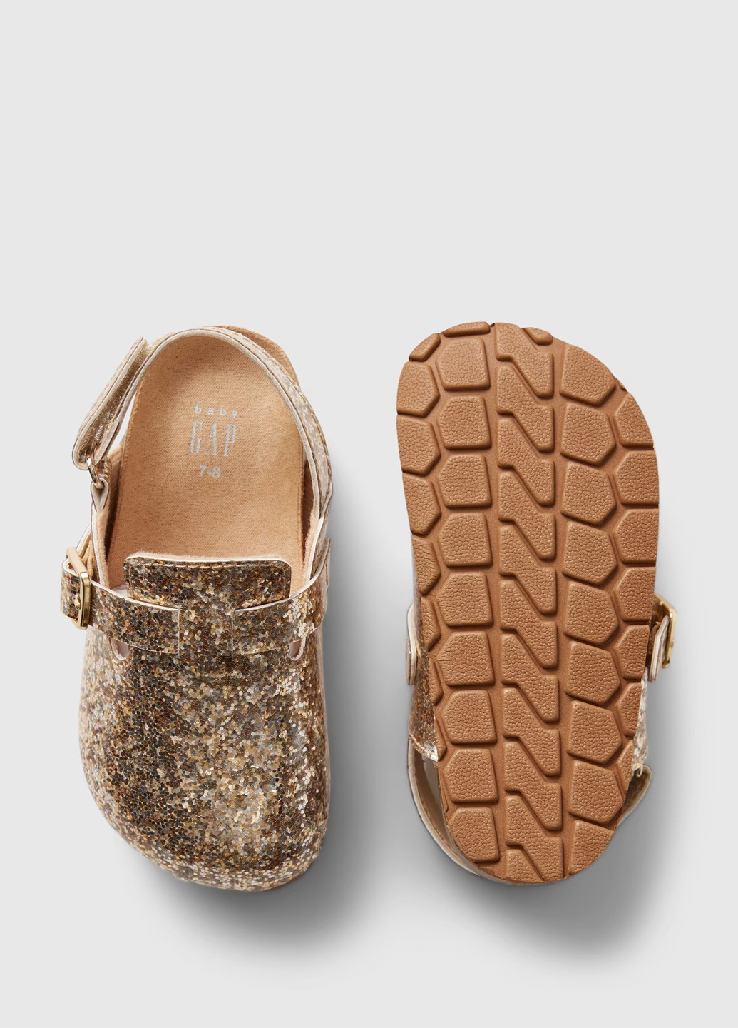 Золотистые праздничные, коктейльные сандалии Gap с ремешком