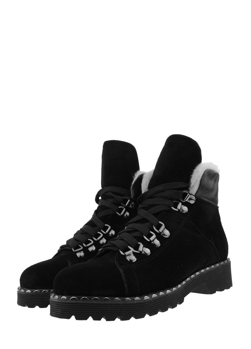 Зимние ботинки a&b r160-7-11 черный A & B из натуральной замши