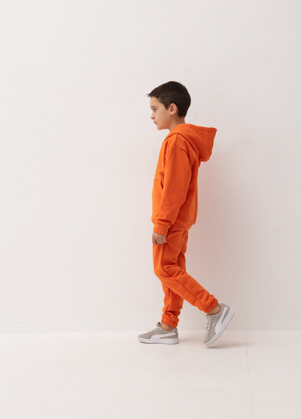 Помаранчевий демісезонний дитячий спортивний повсякденний костюм Kindamor Original 2025