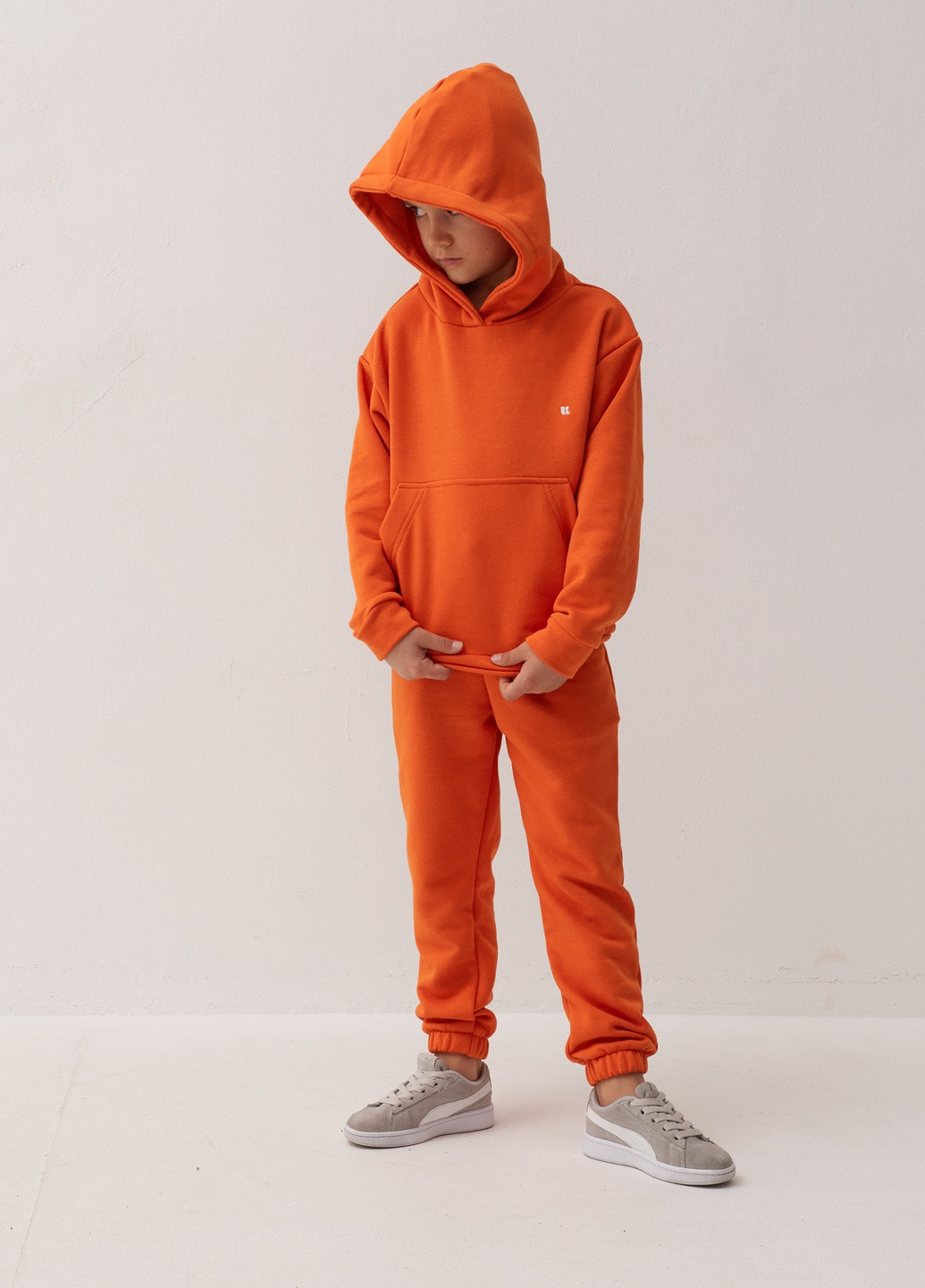 Помаранчевий демісезонний дитячий спортивний повсякденний костюм Kindamor Original 2025