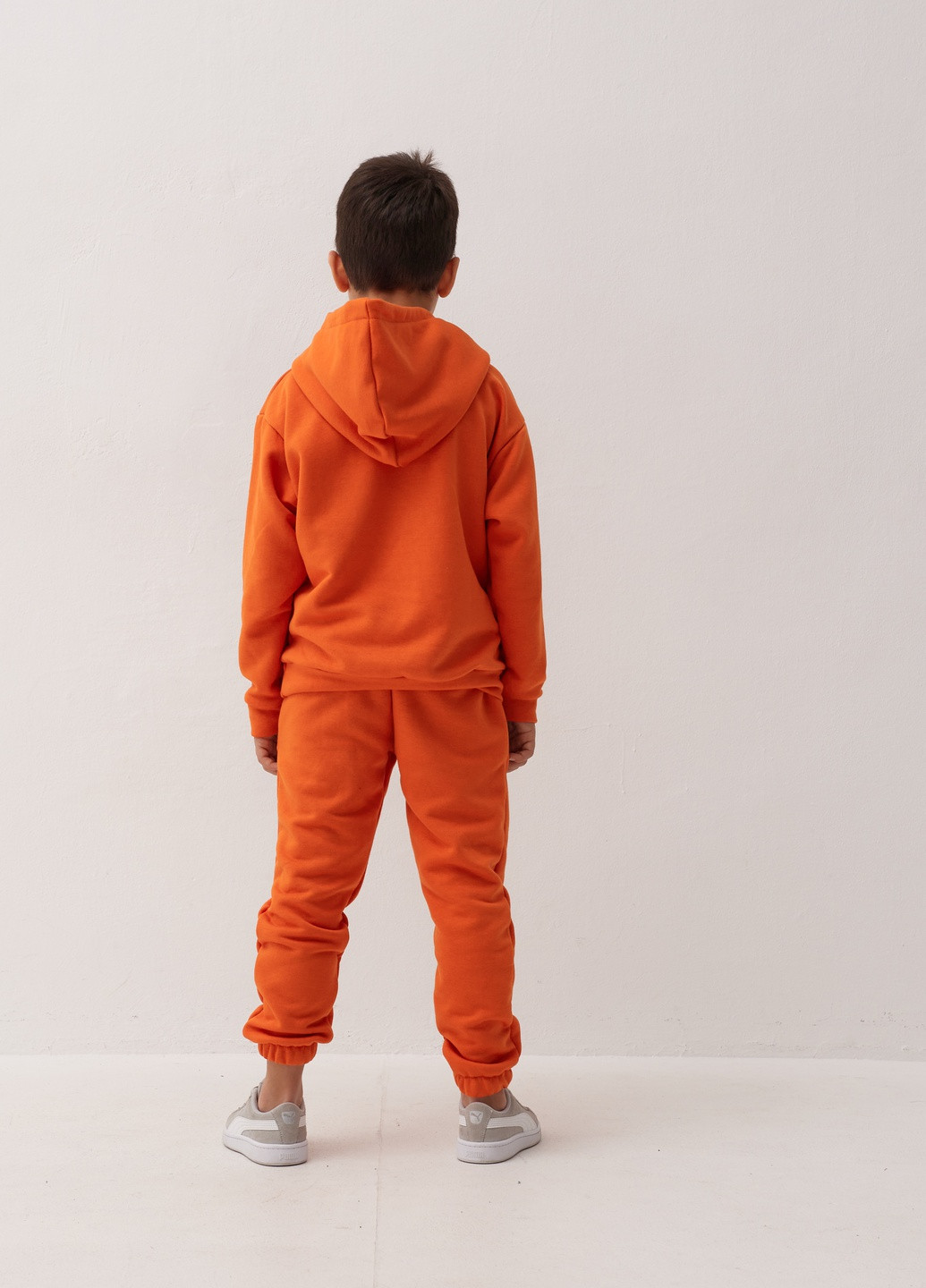 Помаранчевий демісезонний дитячий спортивний повсякденний костюм Kindamor Original 2025