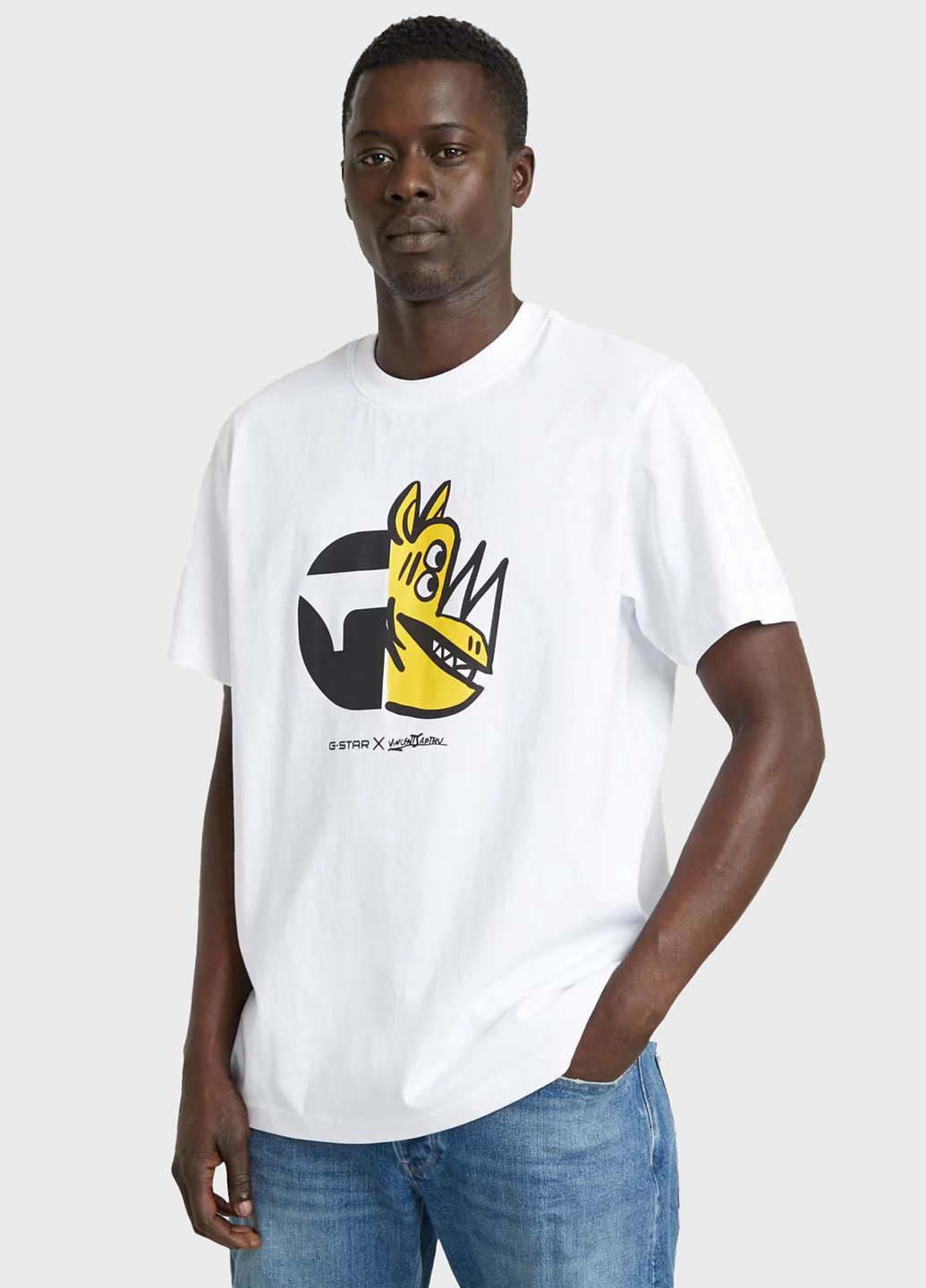 Біла футболка G-Star Raw