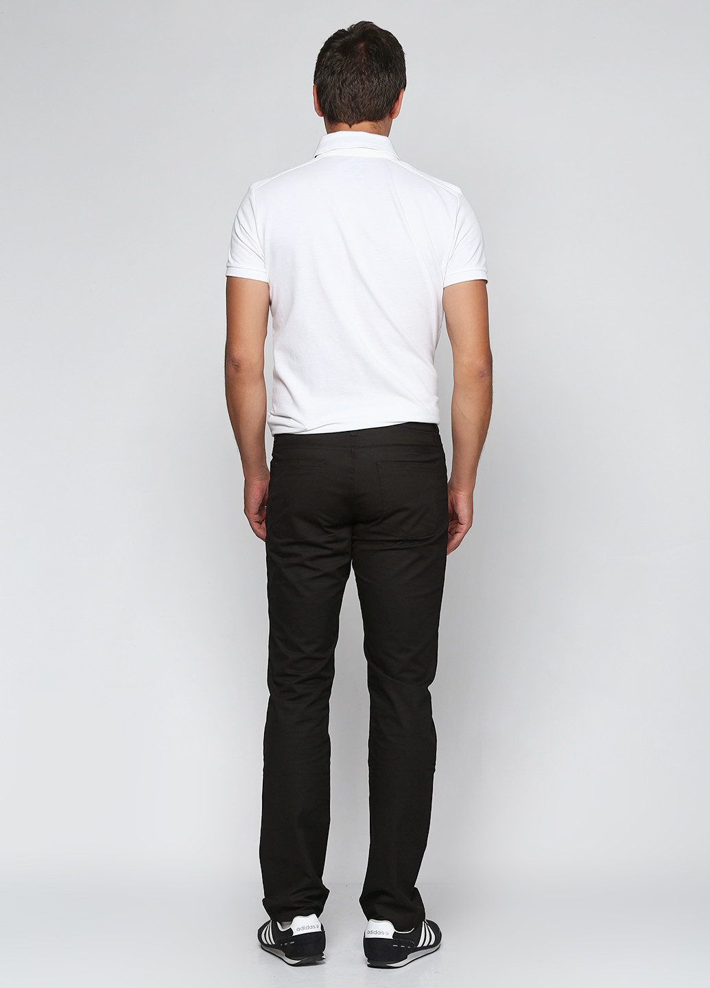 Черные кэжуал демисезонные со средней талией брюки J.Zone