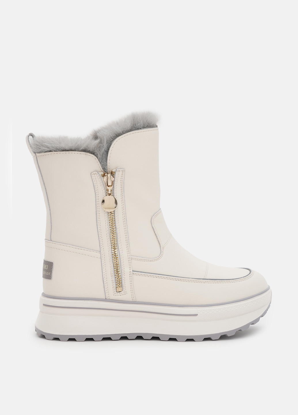 Зимние ботинки Lola Andy с аппликацией, с мехом, с белой подошвой, волнистая подошва