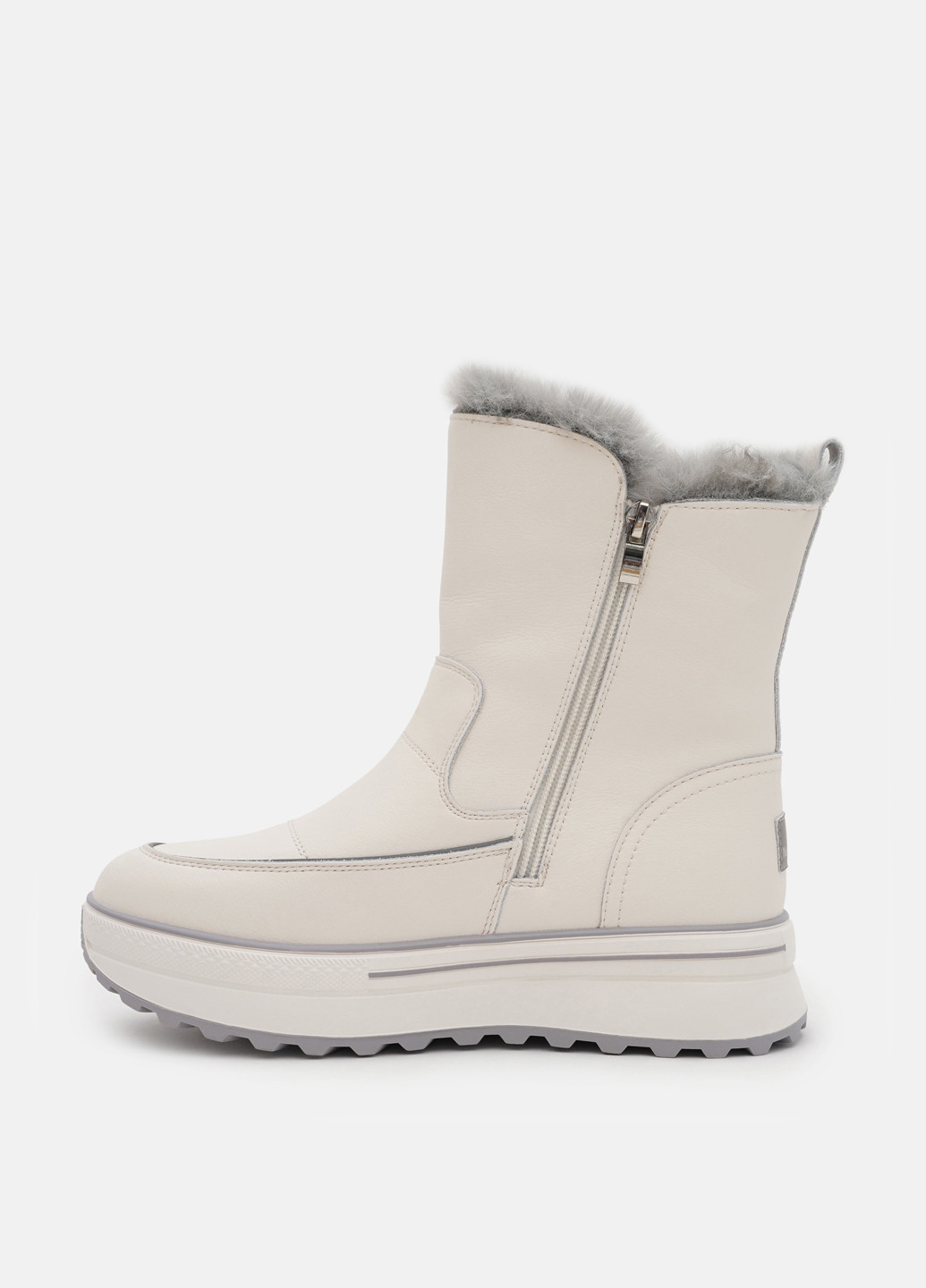 Зимние ботинки Lola Andy с аппликацией, с мехом, с белой подошвой, волнистая подошва