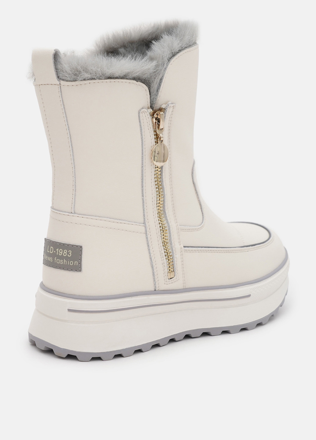 Зимние ботинки Lola Andy с аппликацией, с мехом, с белой подошвой, волнистая подошва