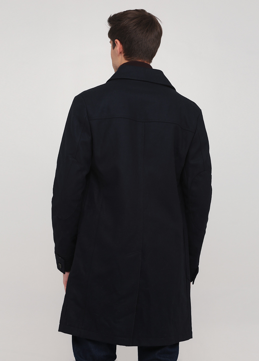 Темно-синее демисезонное Пальто однобортное Drykorn