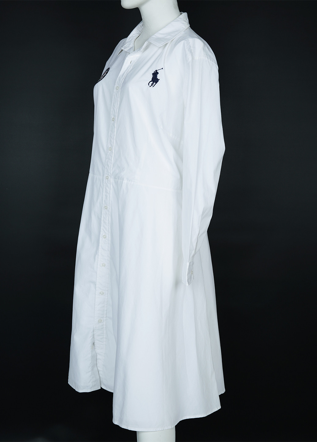 Білий кежуал сукня сорочка Ralph Lauren однотонна