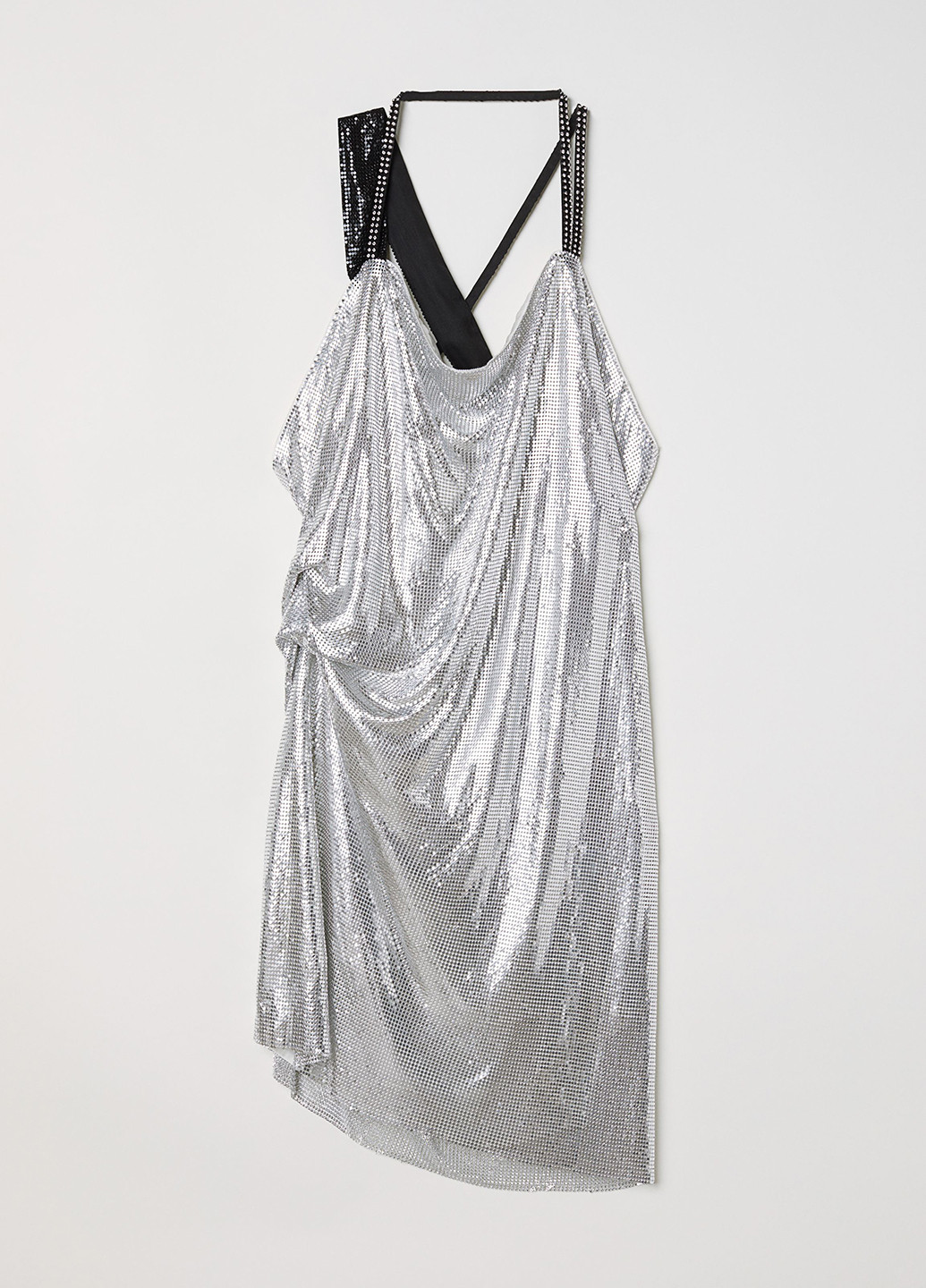 Срібна коктейльна плаття, сукня H&M однотонна