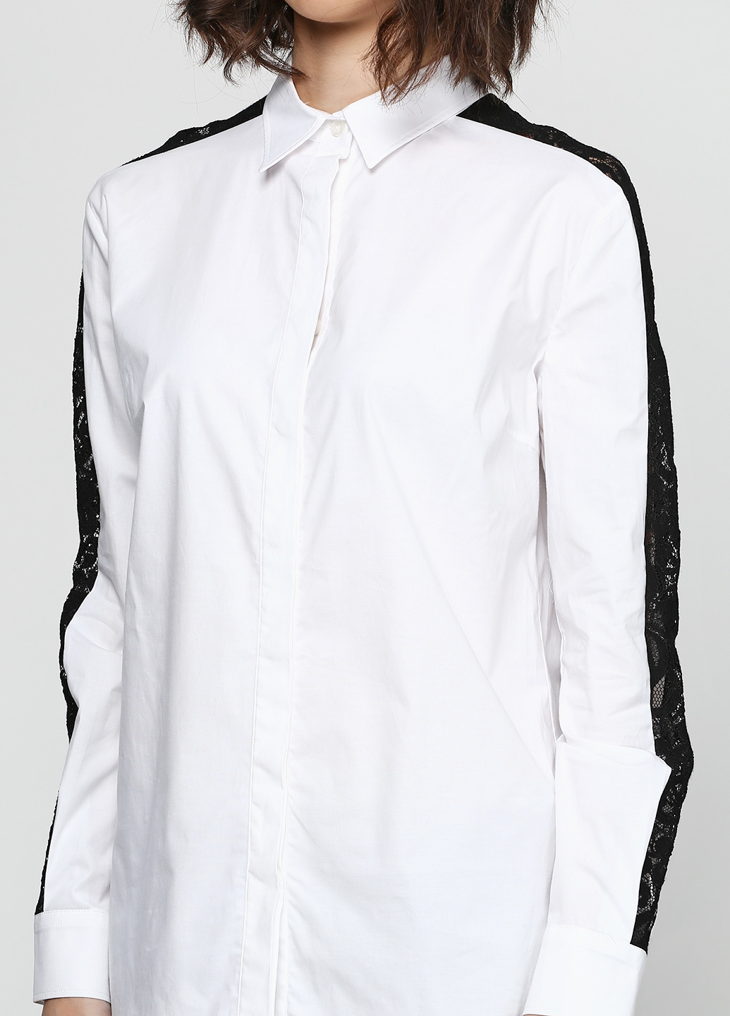 Белая кэжуал рубашка однотонная Frankie Morello
