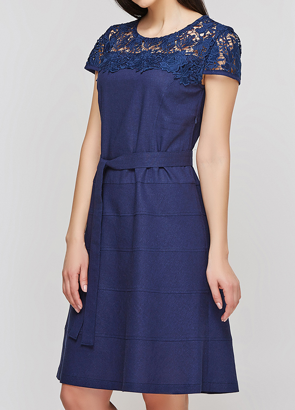 Темно-синее кэжуал платье DANNA с цветочным принтом