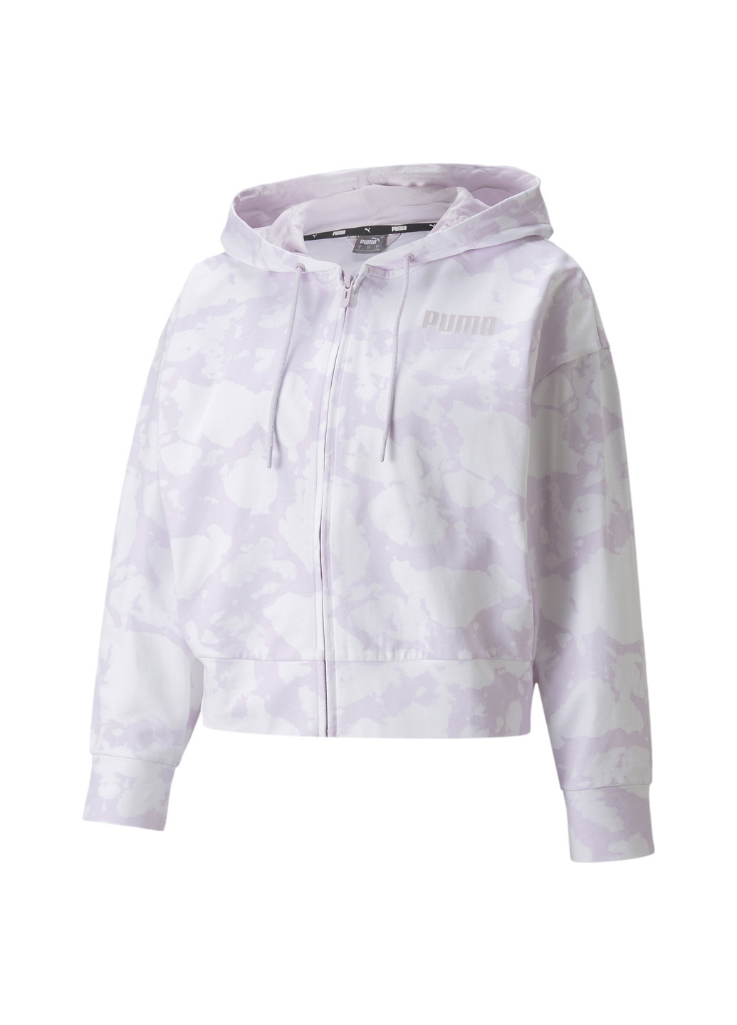 Фиолетовое спортивное толстовка summer full-zip women's hoodie Puma однотонное
