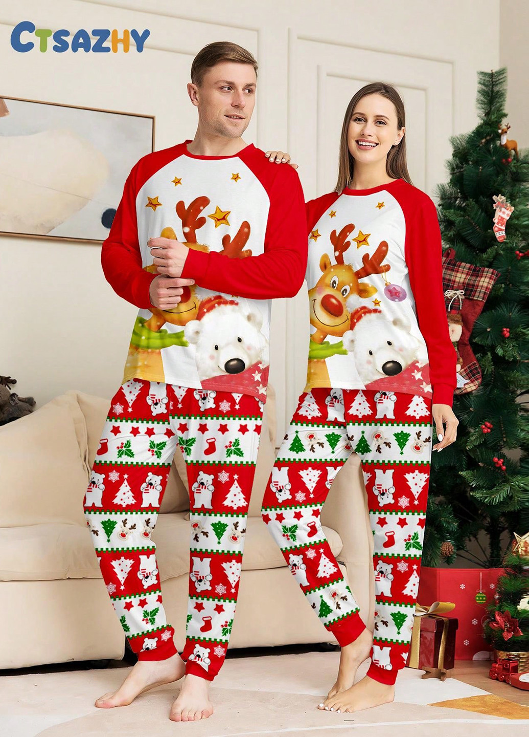 Комбінована зимня піжама (реглан, штани) SHEIN