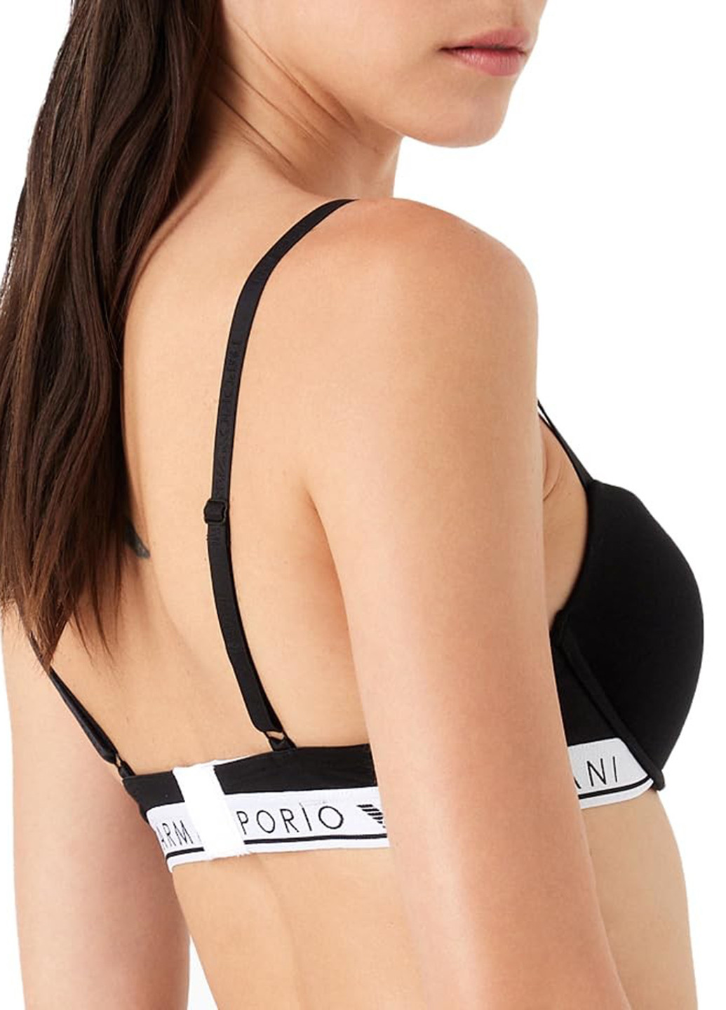 Чорний демісезонний комплект (бюстгальтер, трусики) Emporio Armani