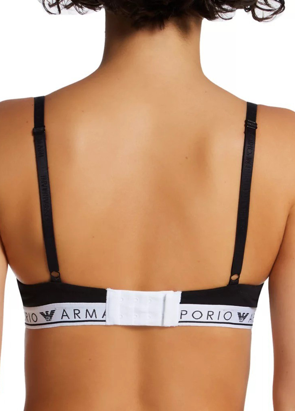 Чорний демісезонний комплект (бюстгальтер, трусики) Emporio Armani