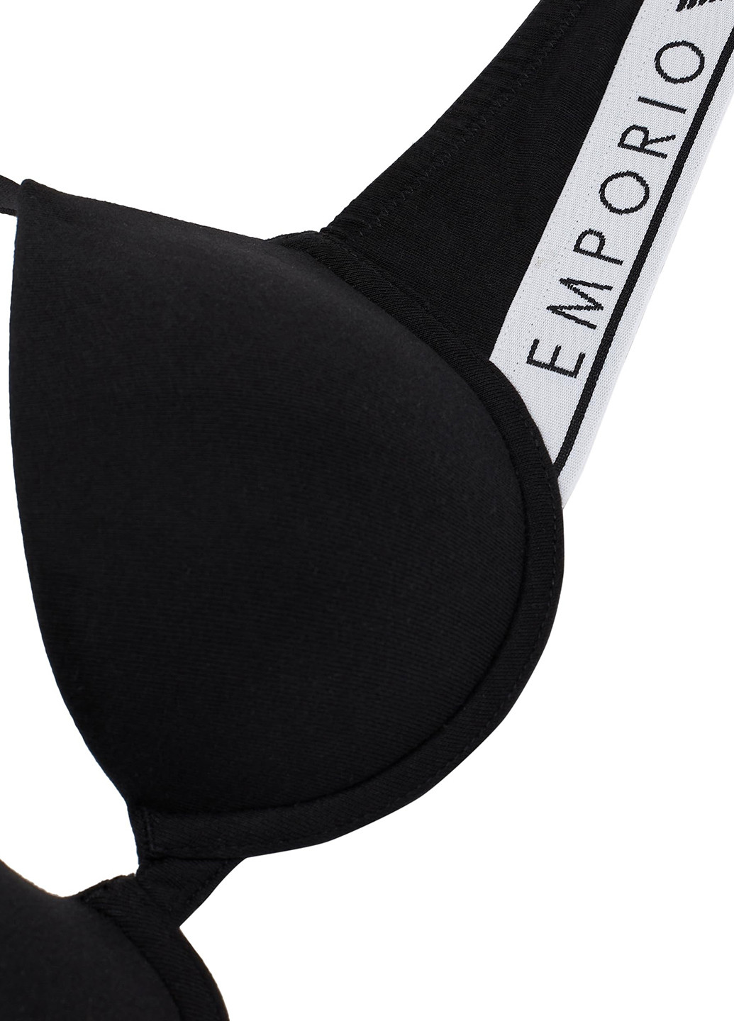 Чорний демісезонний комплект (бюстгальтер, трусики) Emporio Armani