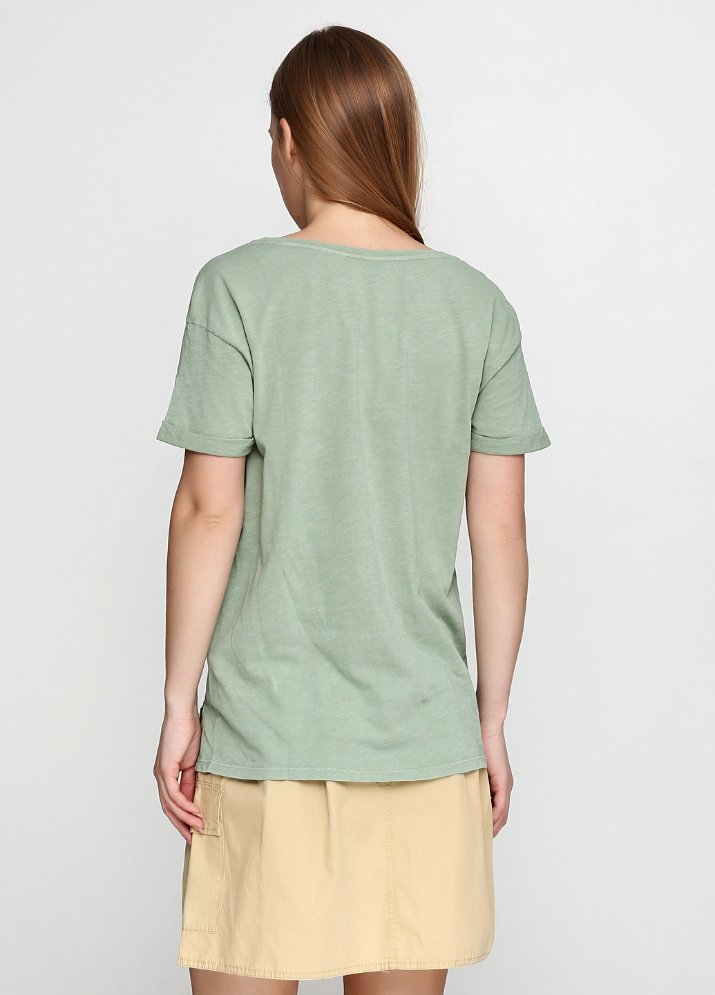 Блідо-зелена літня футболка United Colors of Benetton