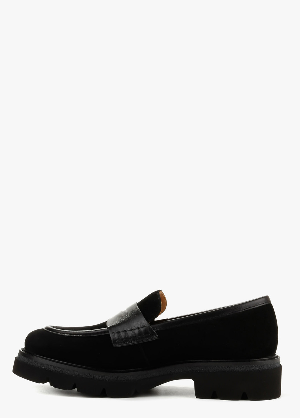 Черные лоферы Le'BERDES с брошкой