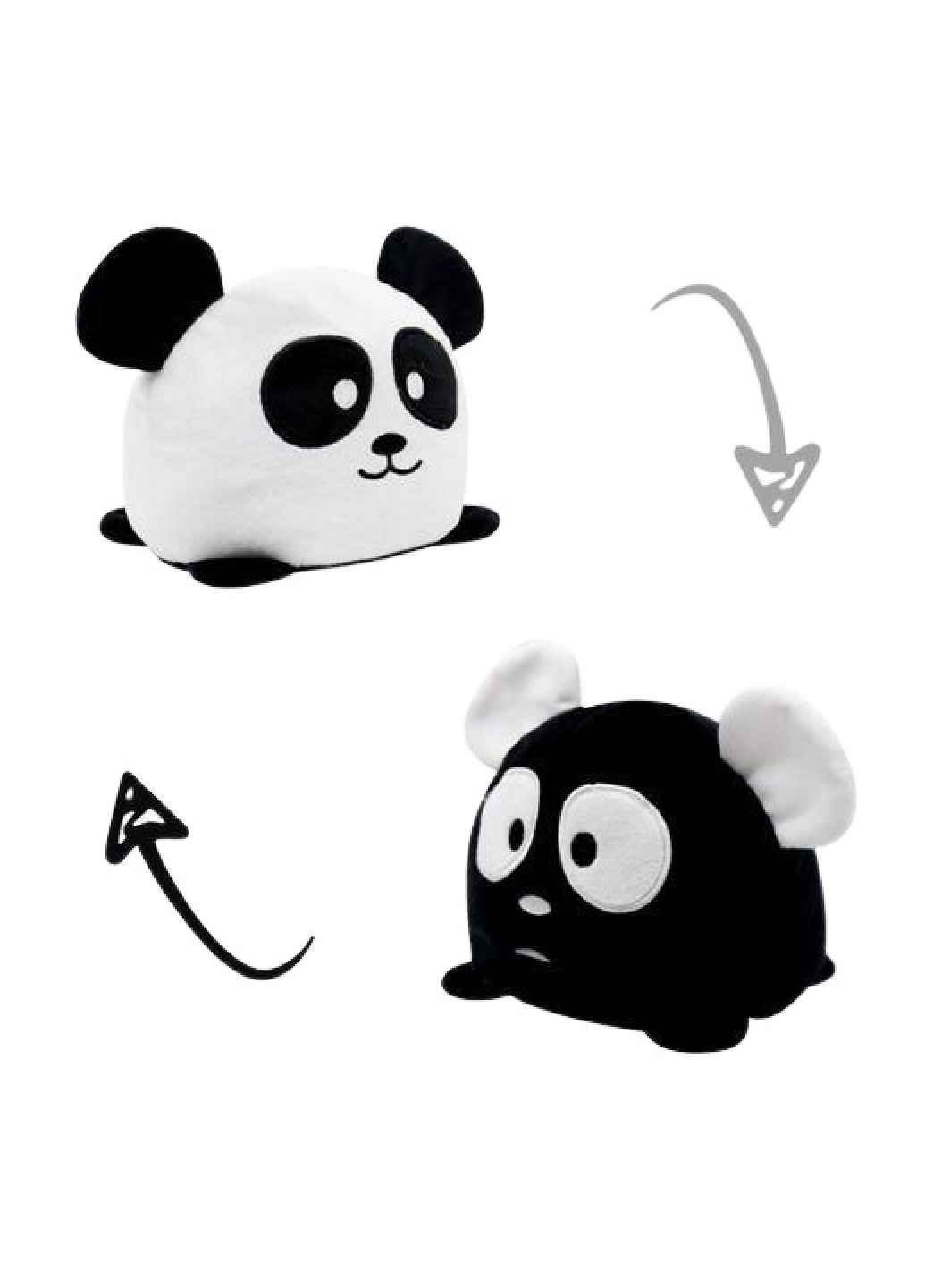 Мягкая игрушка антистресс панда перевертыш двусторонний веселый и грустный 20 см (462360-Нов) Белый с черным Francesco Marconi (248624889)