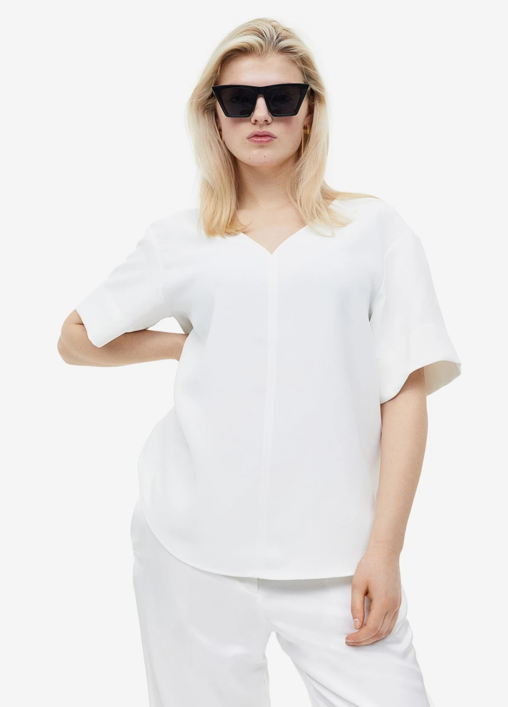 Белая блуза H&M