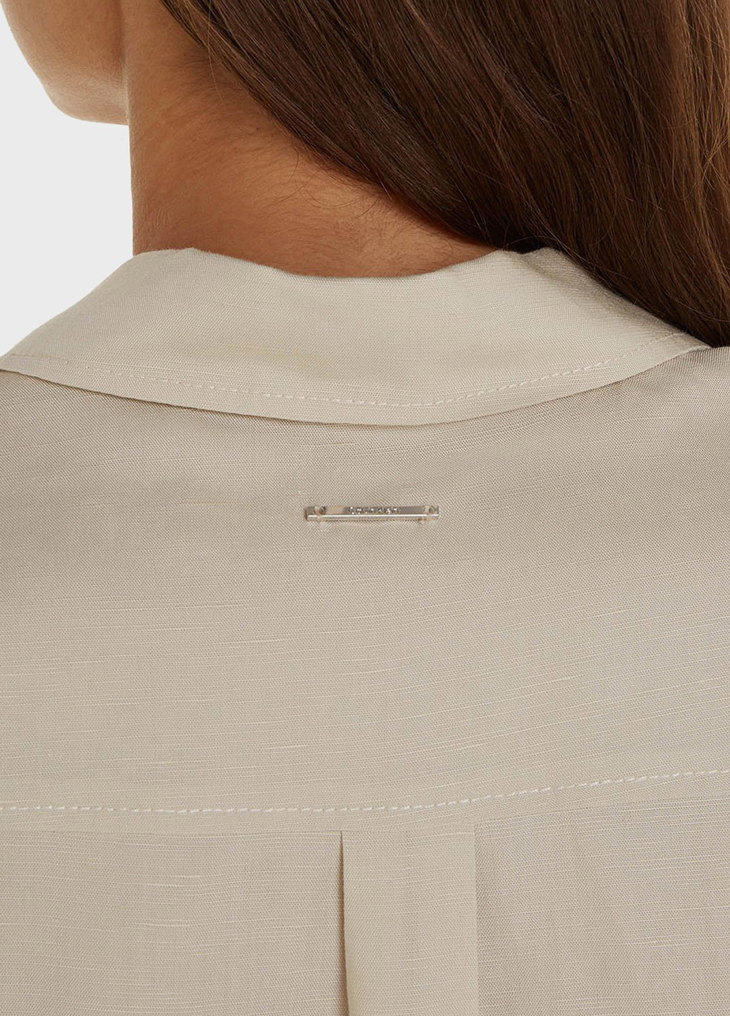 Бежевая кэжуал рубашка однотонная Calvin Klein