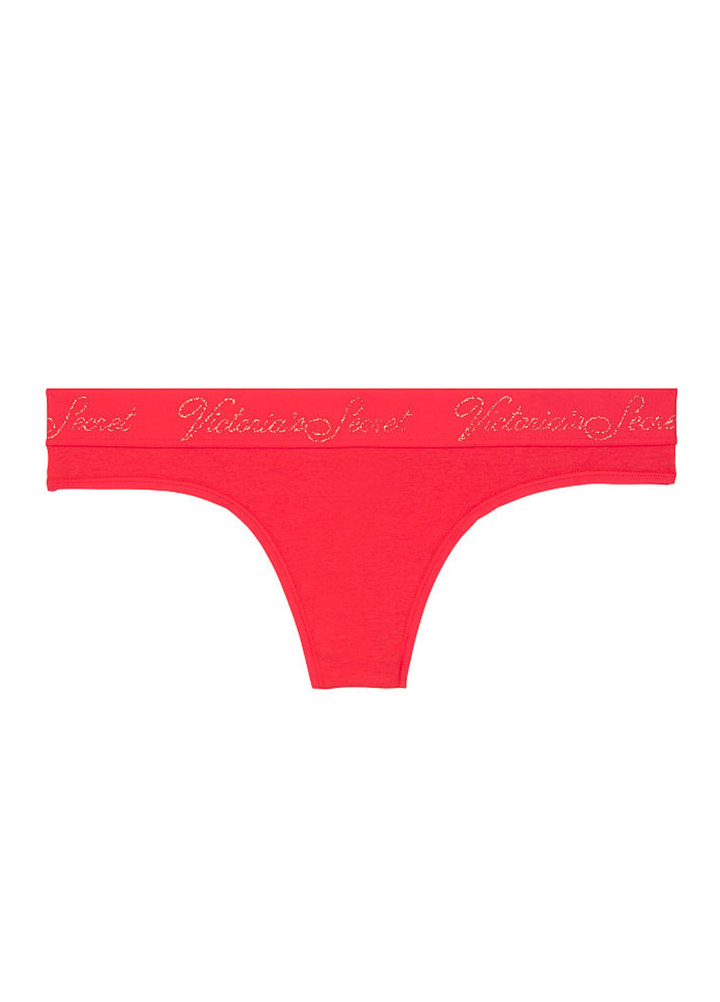 Трусики Victoria's Secret стринги логотипы красные повседневные хлопок