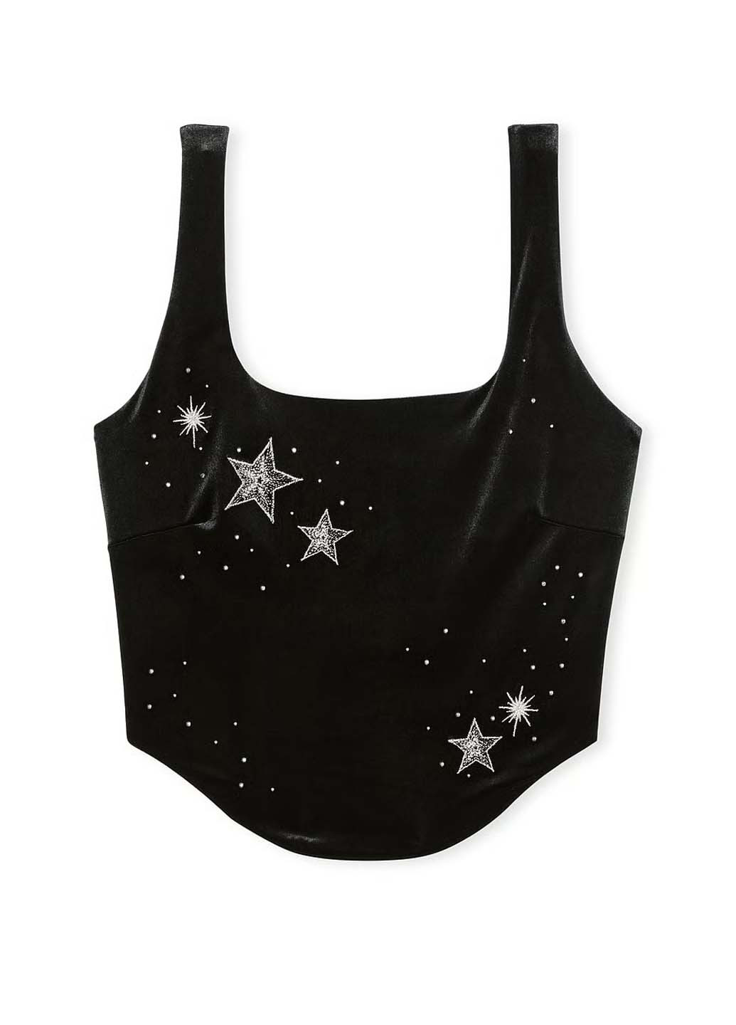 Черный демисезонный комплект (корсет, трусики) Victoria's Secret