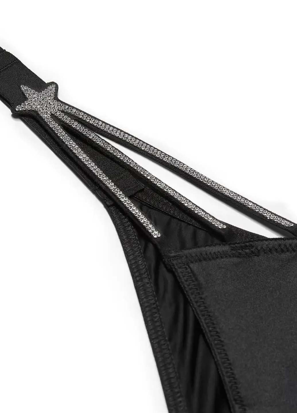 Черный демисезонный комплект (корсет, трусики) Victoria's Secret