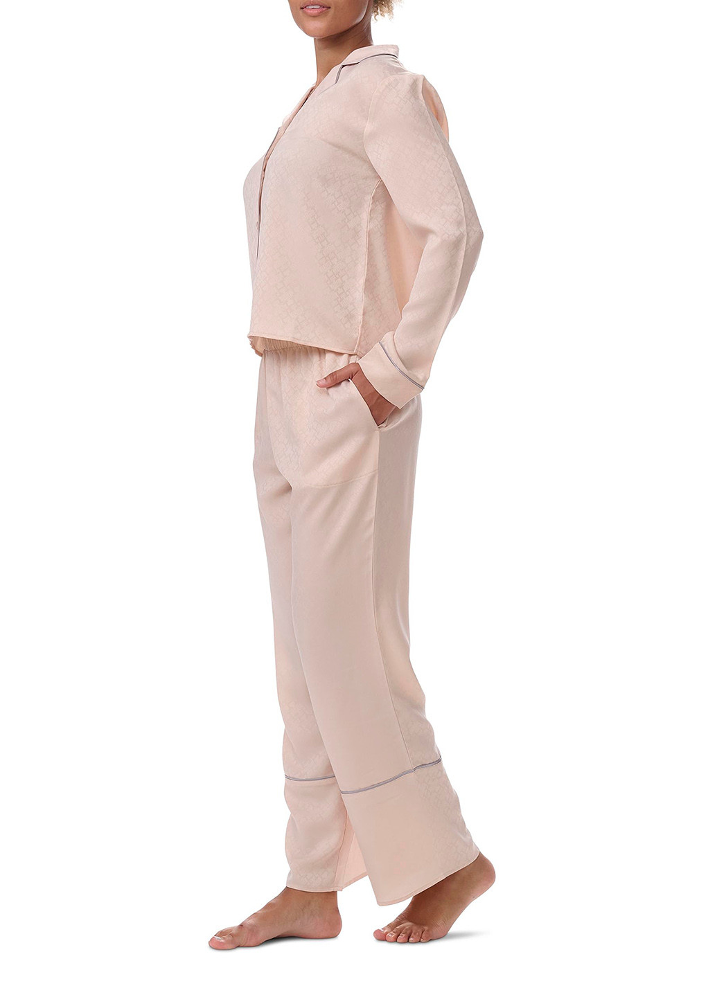 Бежева всесезон піжама (сорочка, штани) світшот + брюки Tommy Hilfiger