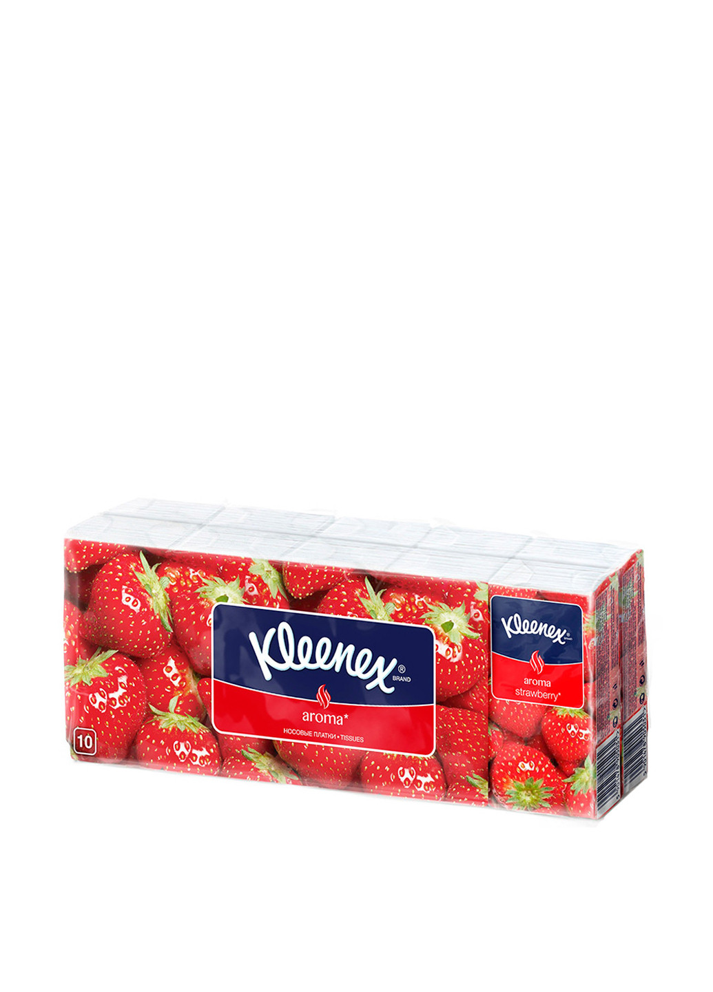 Салфетки бумажные с ароматом клуюники (10х10 шт.) Kleenex (79091425)