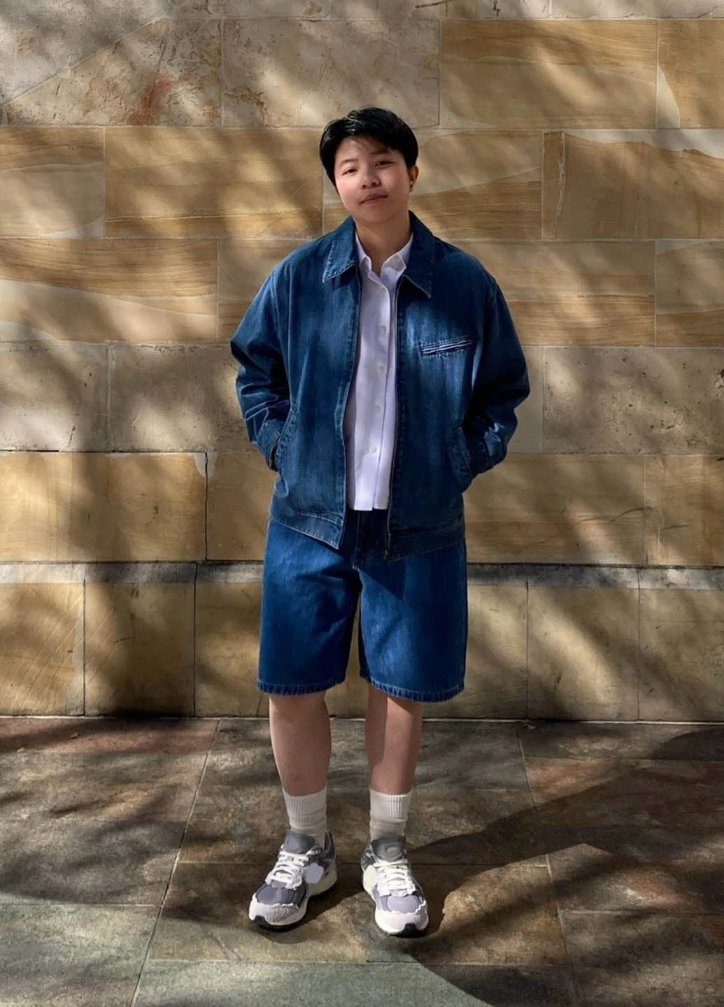 Синя демісезонна куртка Uniqlo