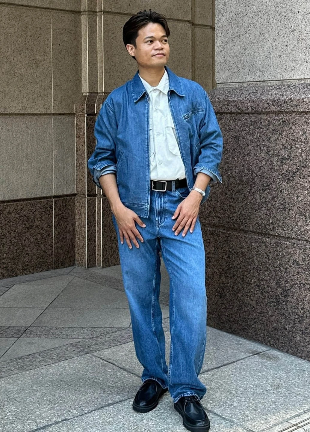Синя демісезонна куртка Uniqlo