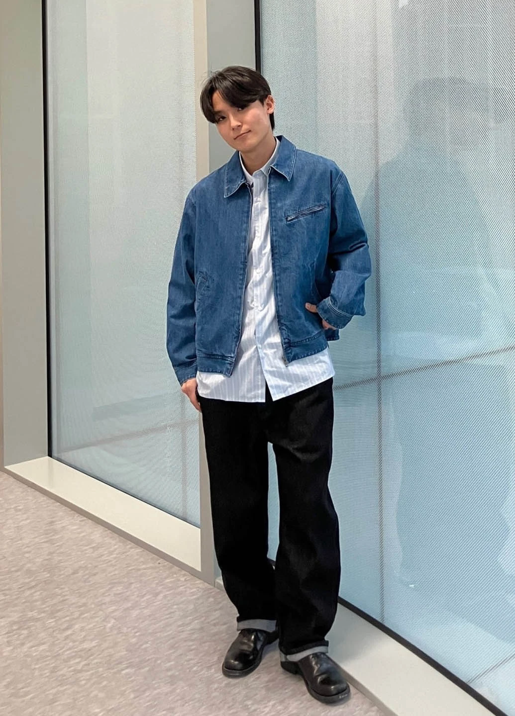 Синя демісезонна куртка Uniqlo
