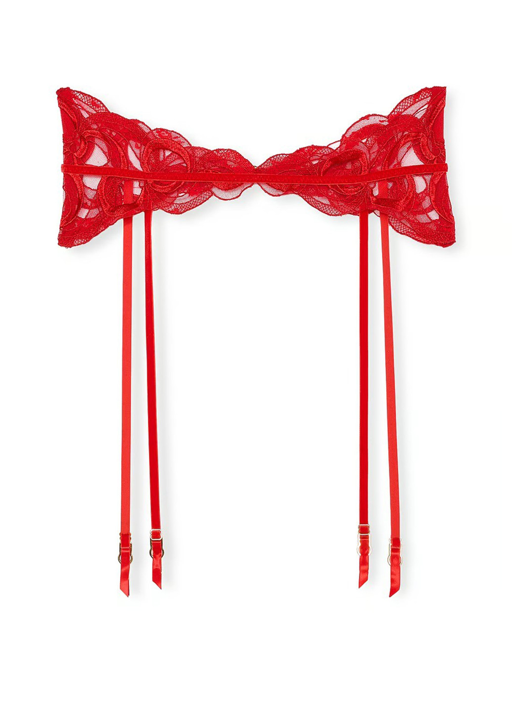 Красный демисезонный комплект (пояс для чулок, трусики) Victoria's Secret