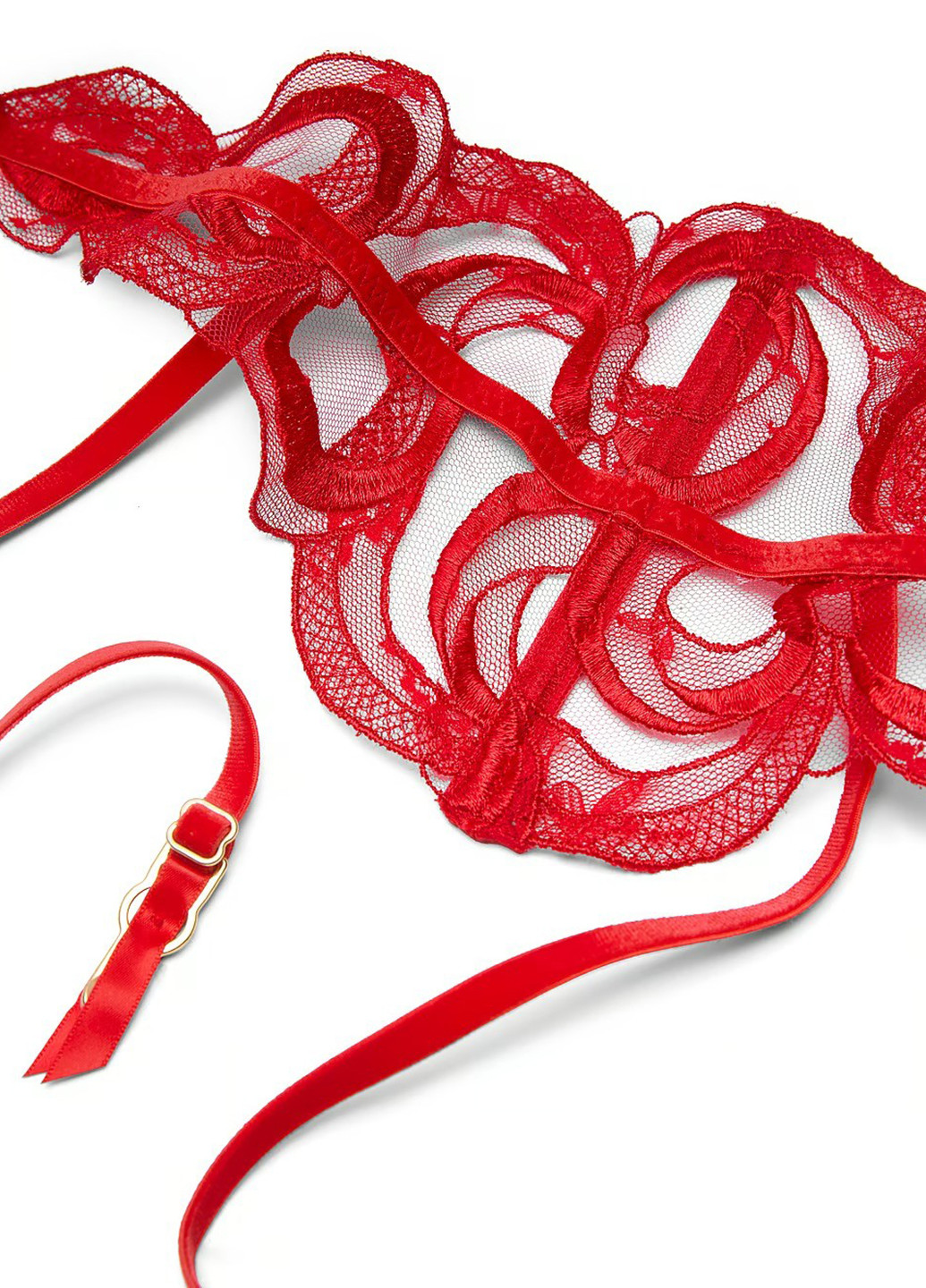 Красный демисезонный комплект (пояс для чулок, трусики) Victoria's Secret