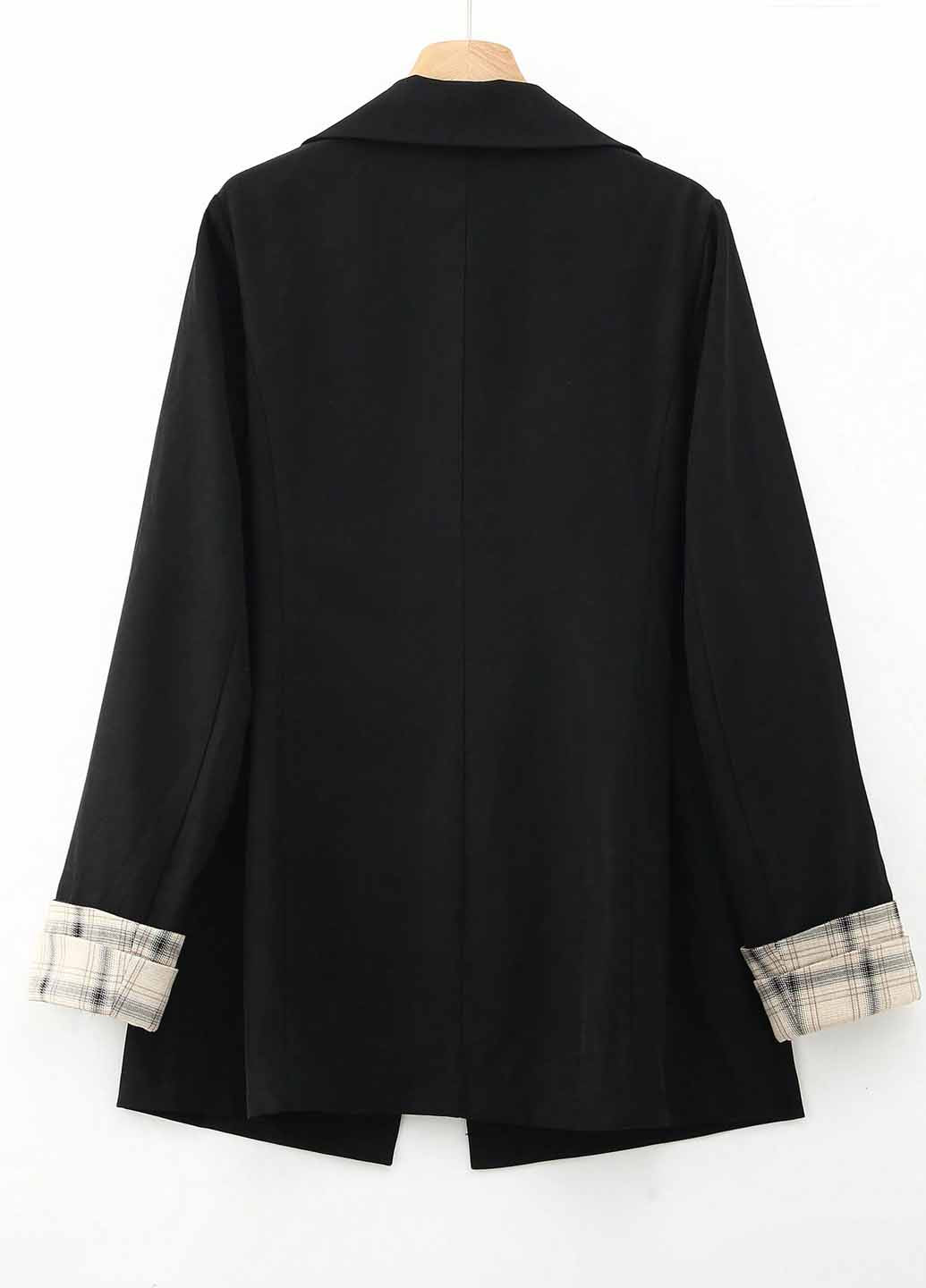 Черный женский жакет SHEIN колор блок - демисезонный