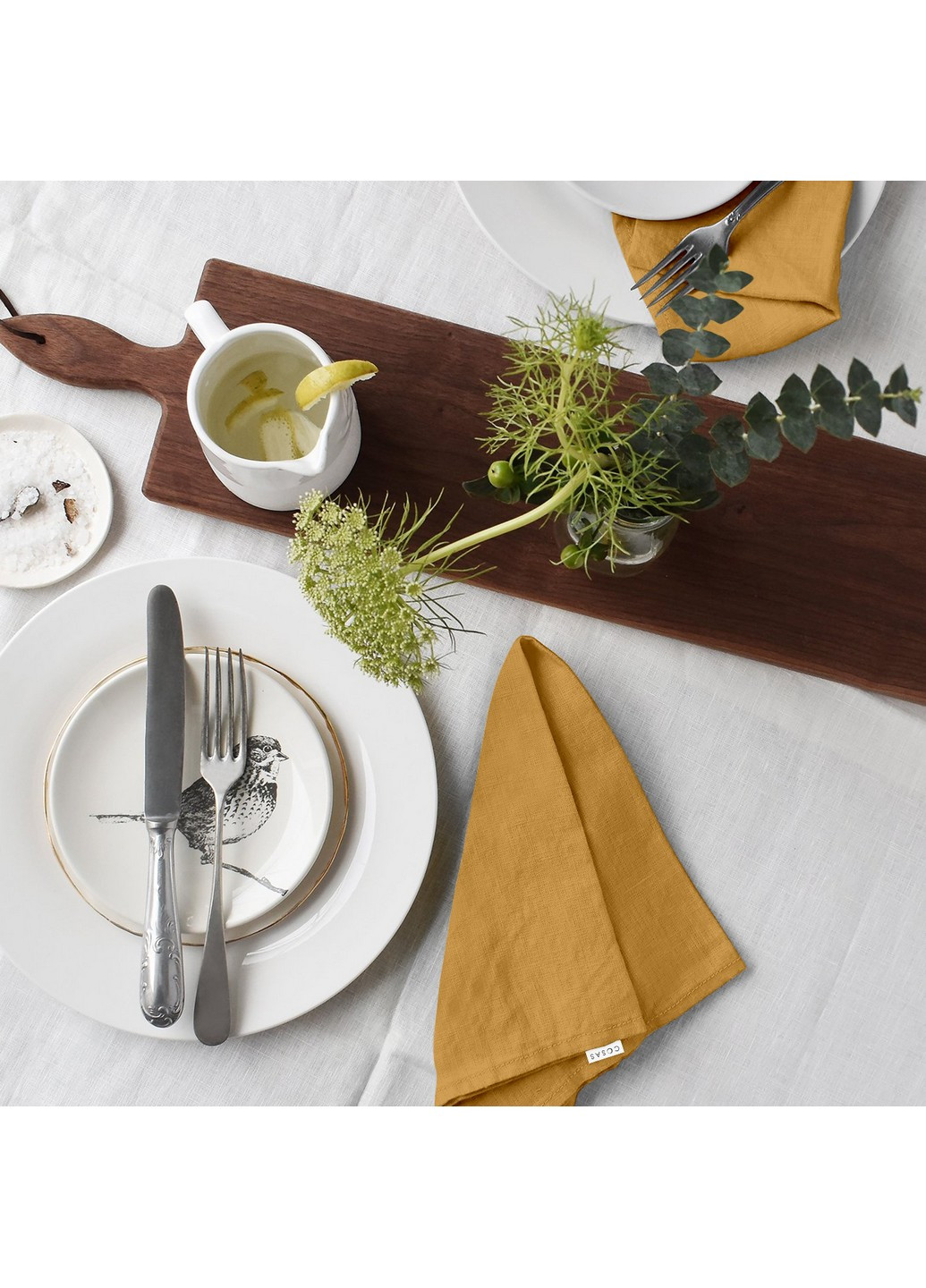 Набір з 2-х тканинних серветок 35х35 Ranfors Mustard (4822052073179) Cosas (252409206)