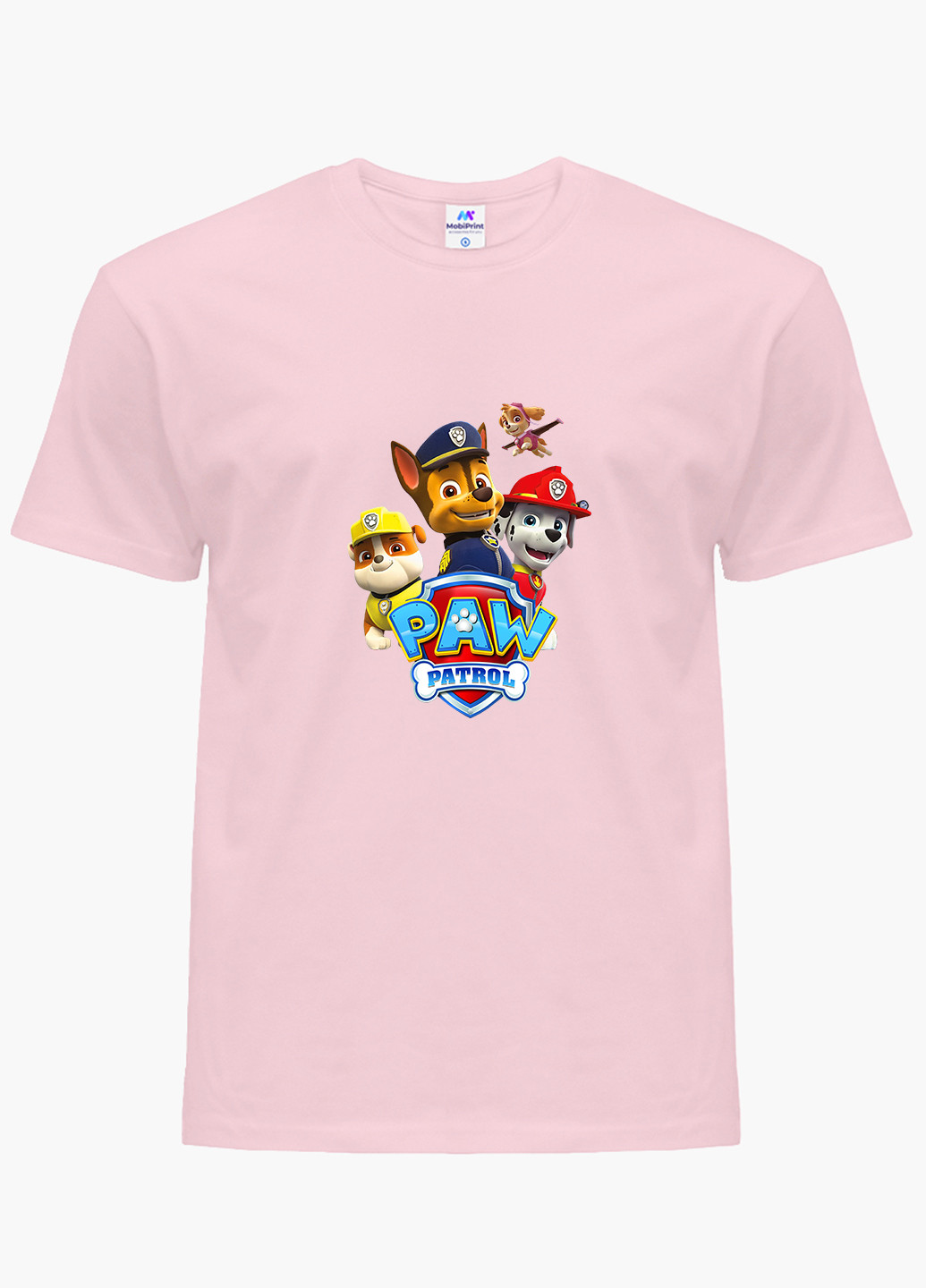 Розовая демисезонная футболка детская щенячий патруль (paw patrol)(9224-1606) MobiPrint