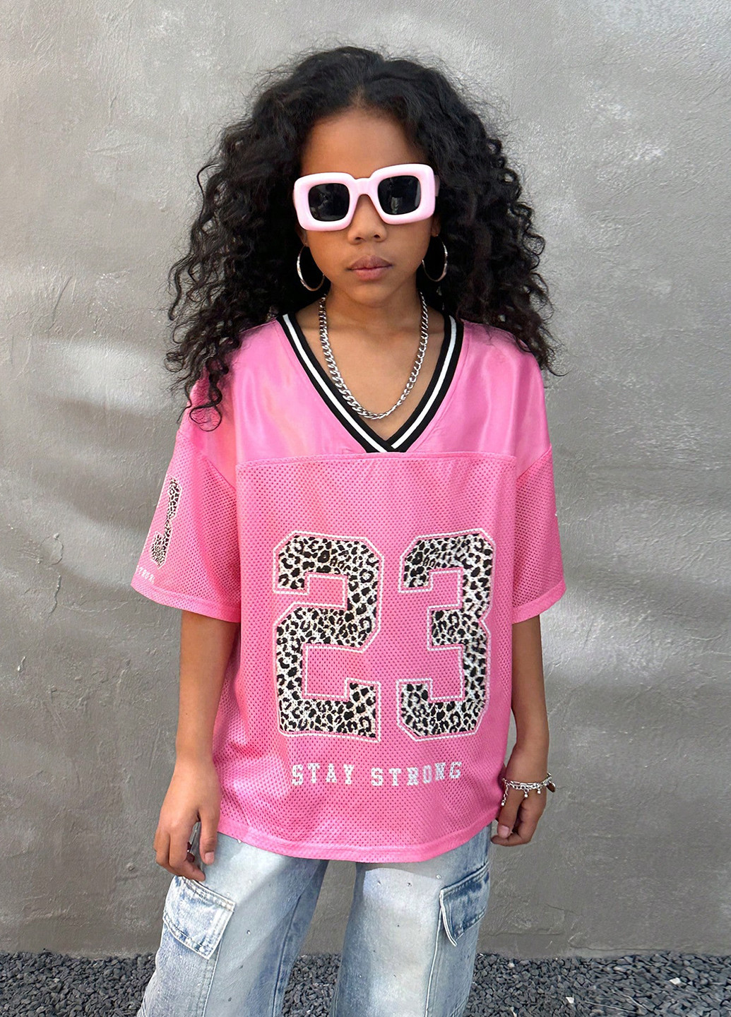 Розовая летняя футболка SHEIN