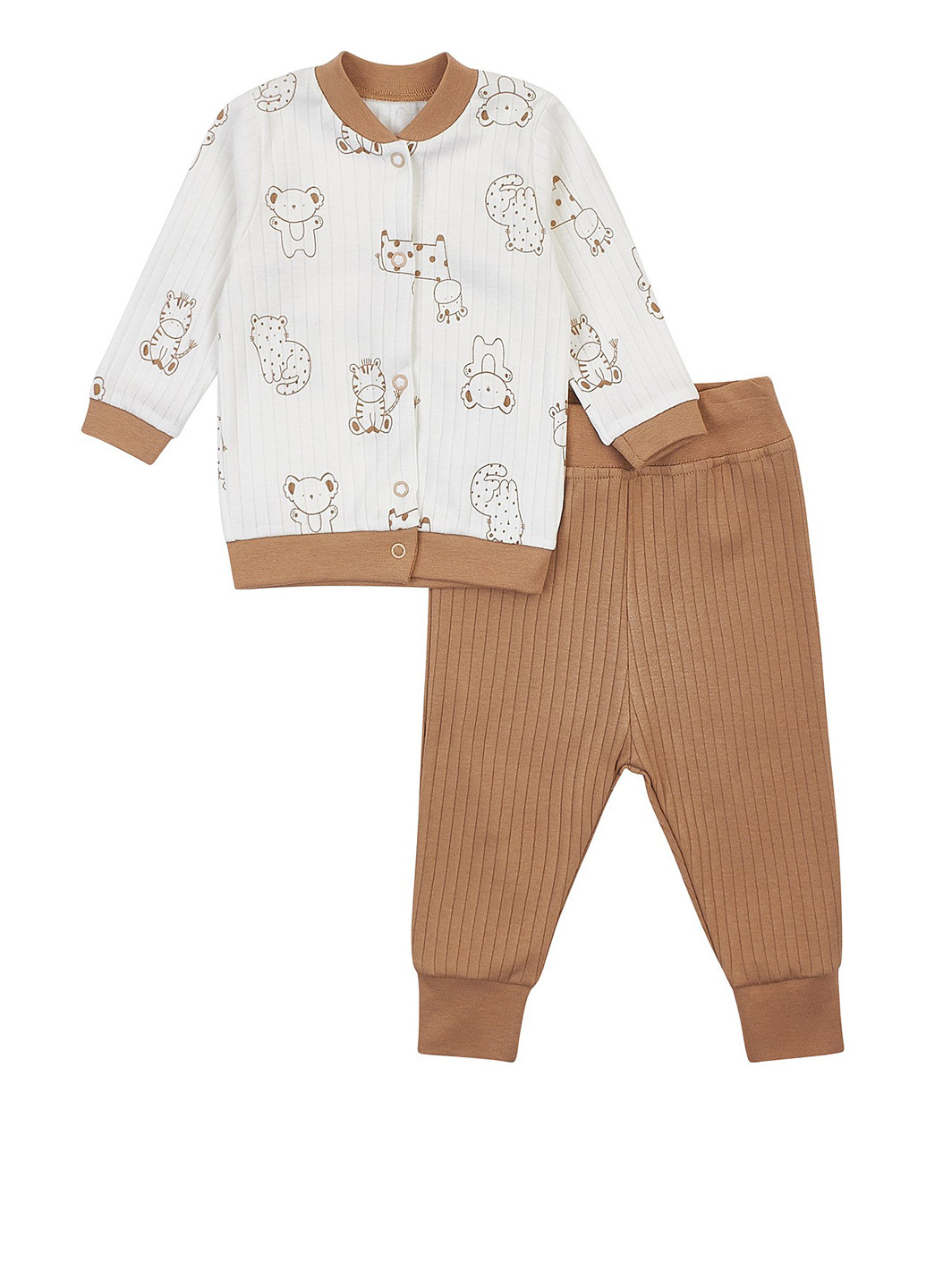 Бежевый демисезонный комплект (кофта, брюки) Ляля