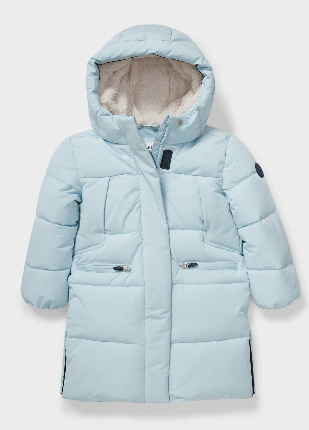 Голубая зимняя зимняя куртка для девочки C&A