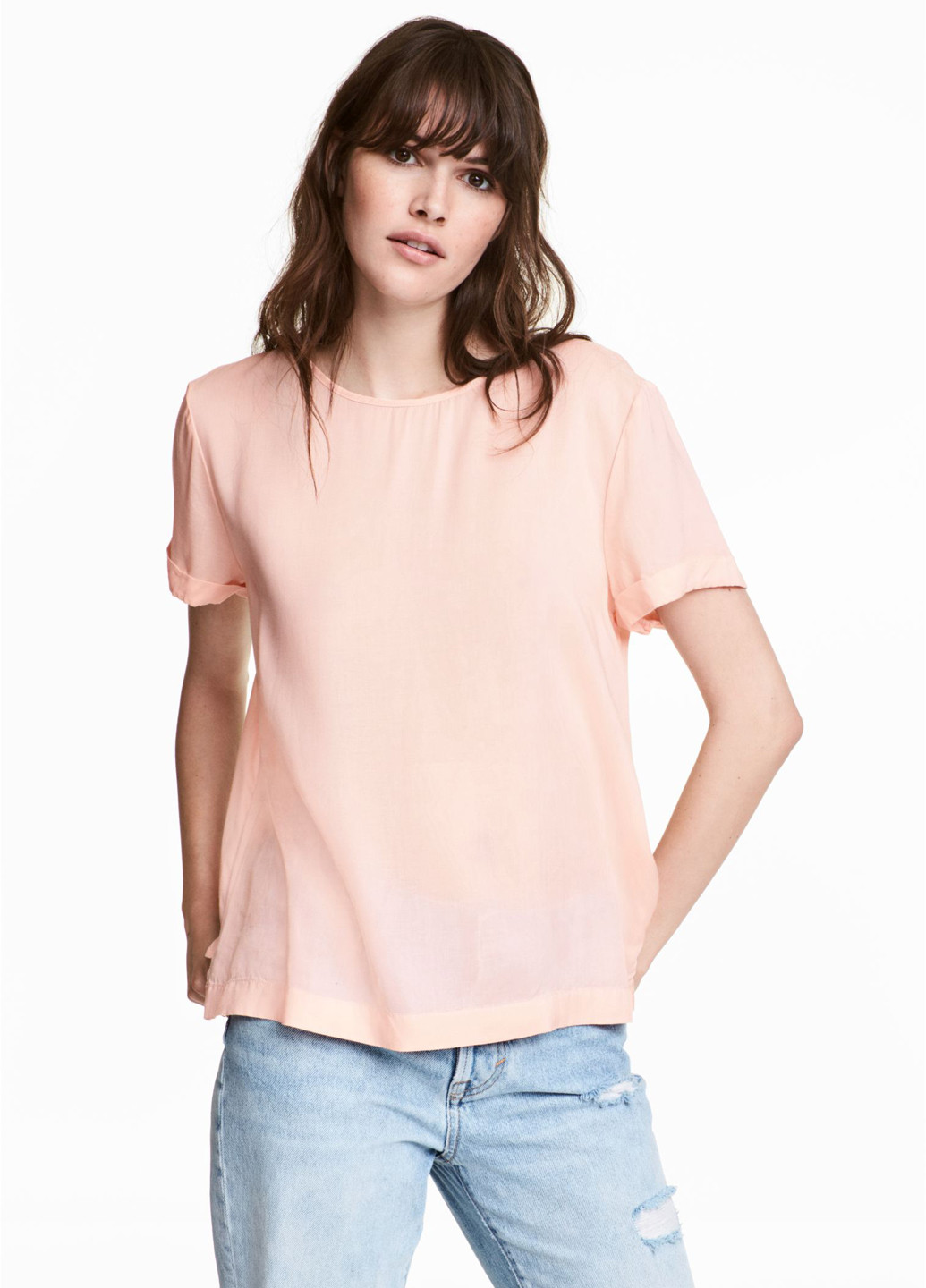 Персикова блуза H&M