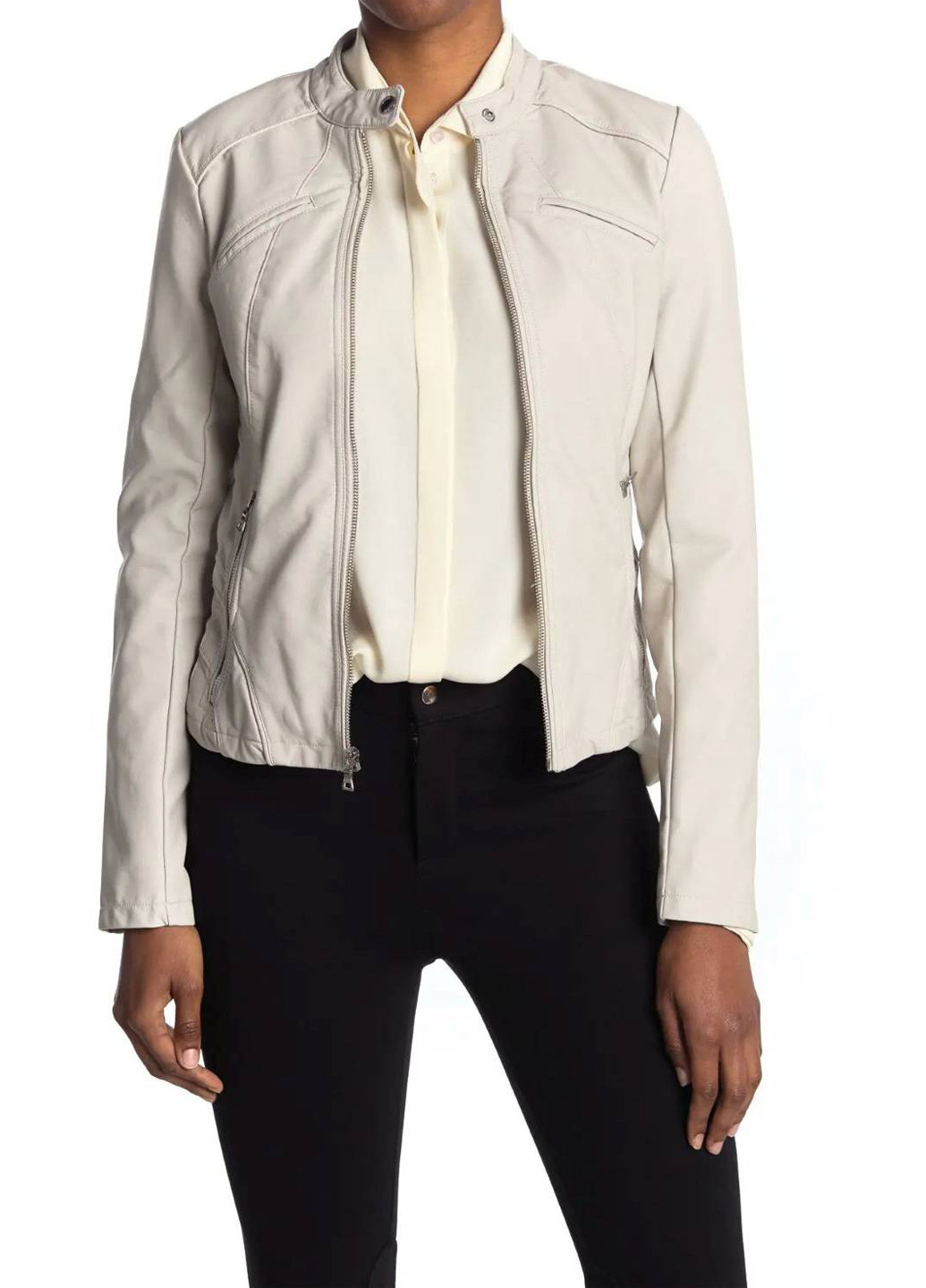 Серая демисезонная куртка косуха Guess