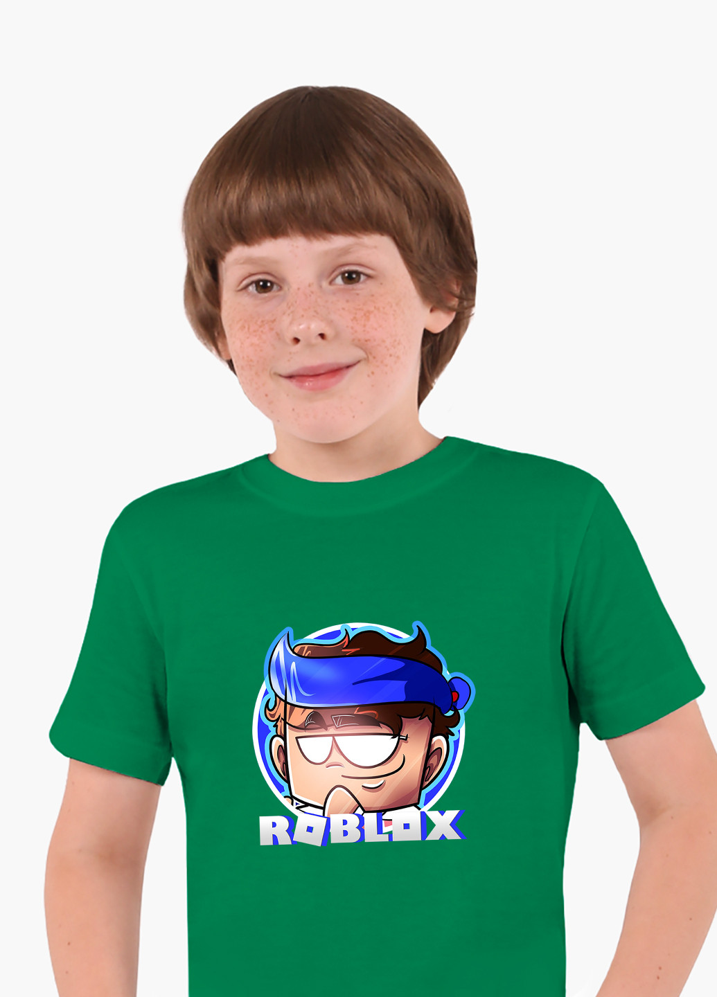Зеленая демисезонная футболка детская роблокс (roblox)(9224-1224) MobiPrint